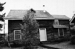 The log rectory was completed shortly after the log church was built in 1901. Until its completion, a loft in the log church was used as the rectory.